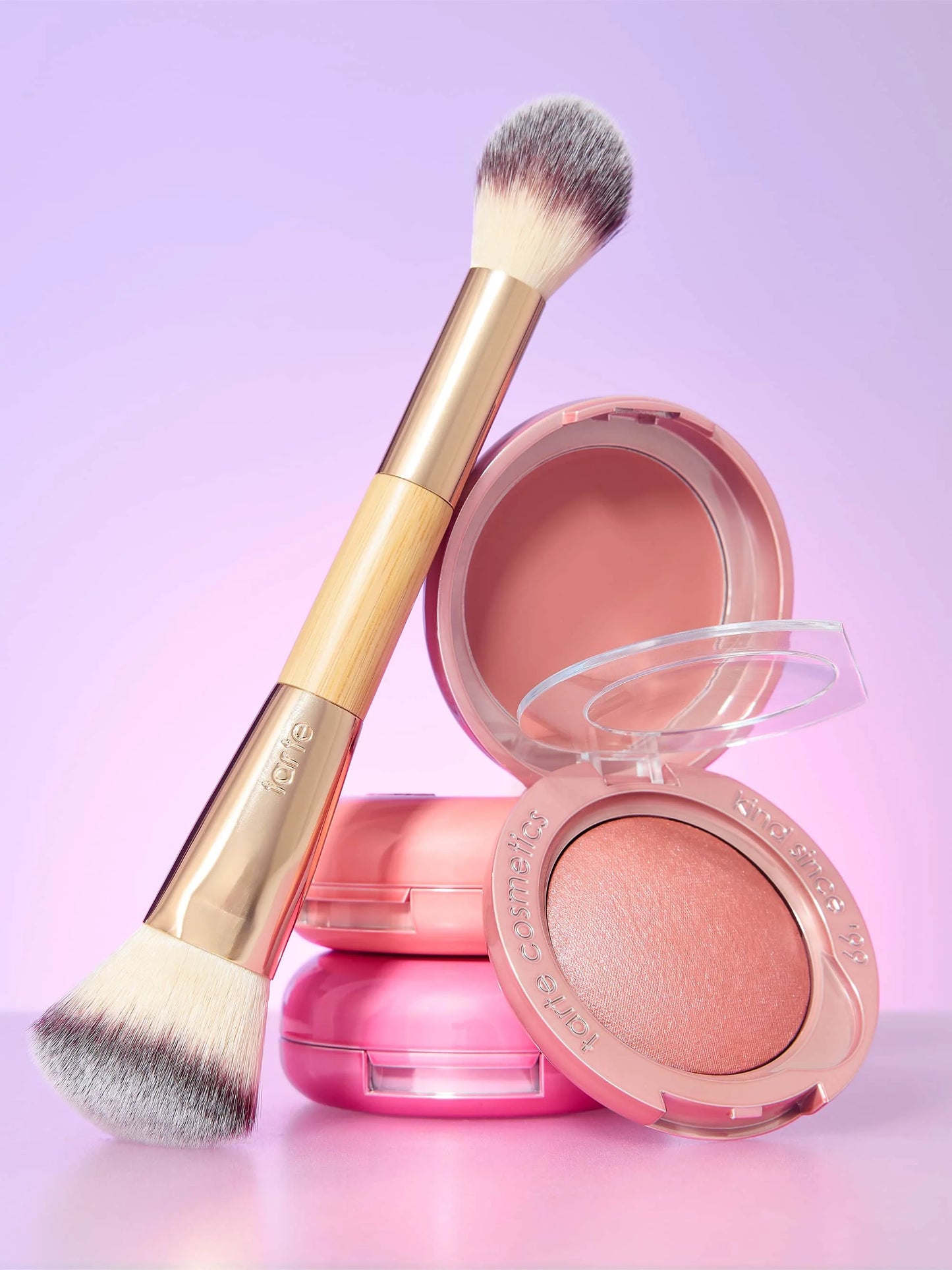 double-ended cream & powder cheek brush