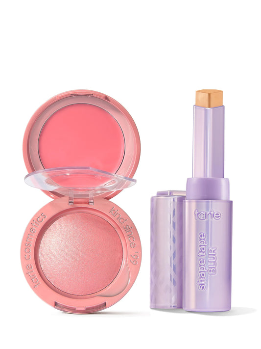 shape tape™ blur & blush - blurring concealer stick & macaron blush and glow duo