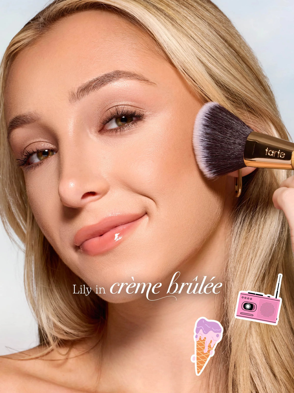 double-ended cream & powder bronzer brush